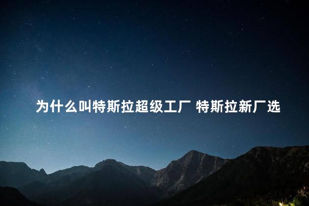 为什么叫特斯拉超级工厂 特斯拉新厂选址